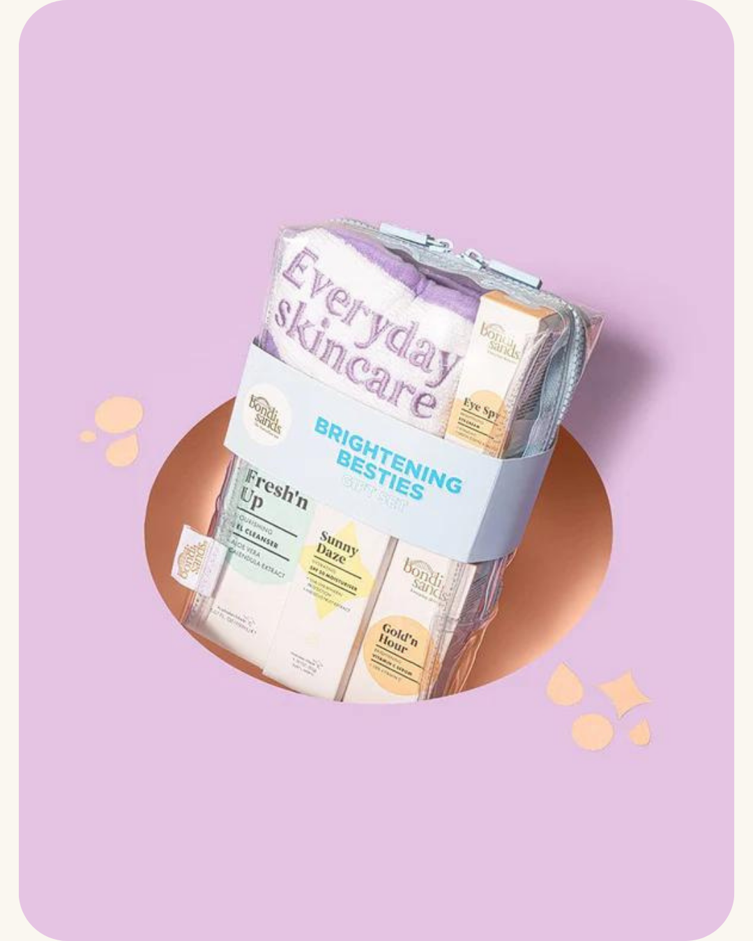 A box of Bondi Sands Everyday Skincare Brightening Besties Gift Set, a product bundle for skincare and brightening