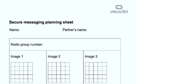 Secure messaging planning sheet 